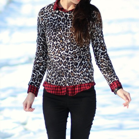 J.Crew pull over leopard sweater. - Picture 2 of 3